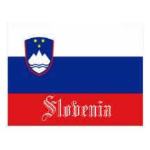 Slowenien-Flagge Postkarte