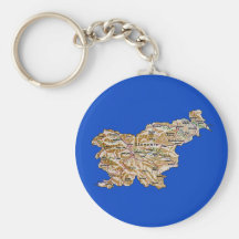Slowenien-Karte Keychain Schlüsselanhänger