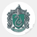 Slytherin Wappen-Grün Runder Sticker