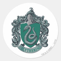 Slytherin Wappen-Grün Runder Sticker