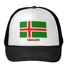 Småland Flagge mit dem Namen (nicht offiziell) Kappen