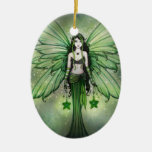 Smaragdstern-Weihnachtsfee-Verzierung Ornament