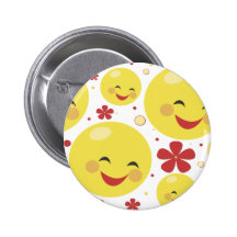 Smiley-Blumen-Knopf Anstecknadelbutton