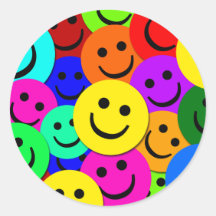 SMILEY-COLLAGE RUNDER STICKER