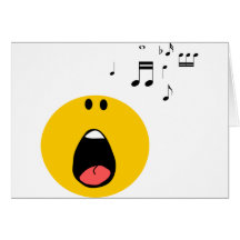 Smiley, der heraus sein wenig Herz singt Karten