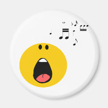 Smiley, der heraus sein wenig Herz singt Magnete