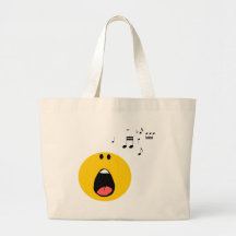 Smiley, der heraus sein wenig Herz singt Taschen