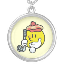 Smiley-Golf-T-Shirts und Geschenke Amulett