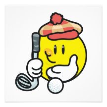 Smiley-Golf-T-Shirts und Geschenke Personalisierte Einladungen