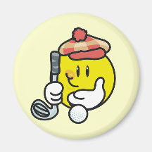 Smiley-Golf-T-Shirts und Geschenke Magnete