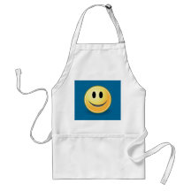 Smiley GRILLEN Schürze (blau)