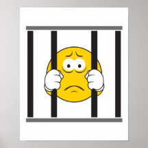 Smiley im Gefängnis Plakat
