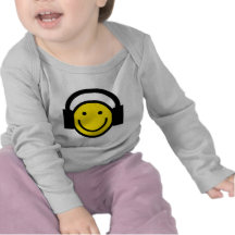 Smiley-Kopfhörer Shirt