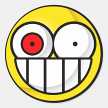 Smiley-Psychotiker-Aufkleber