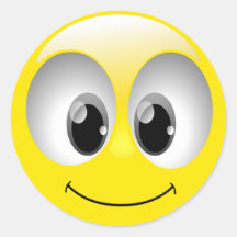 SMILEY RUNDE STICKER