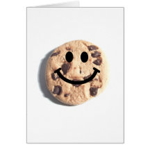 Smiley-Schokoladensplitter-Plätzchen Grußkarte