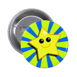 SMILEY-STERN Knopf Anstecknadel