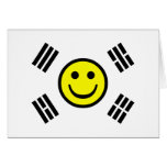 Smiley-Südkorea-Flagge Karten