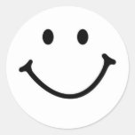 Smiley-Weiß-Aufkleber