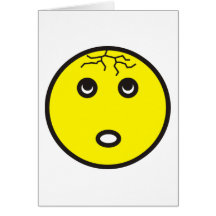 smilie mit Rissen cracked Karte