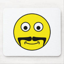 Smilie Schnurrbart smiley moustache Mousepad