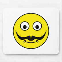 Smilie Schnurrbart smiley moustache Mousepad