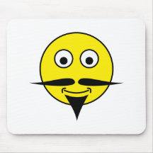Smilie Schnurrbart smiley moustache Mousepad