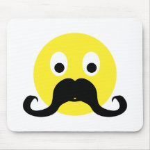 Smilie Schnurrbart smiley moustache Mousepad
