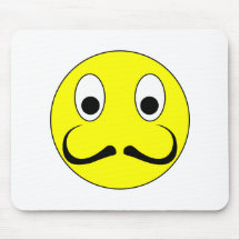 Smilie Schnurrbart smiley moustache mustache Mousepad