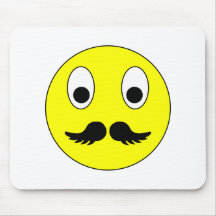 Smilie Schnurrbart smiley moustache mustache Mousepads
