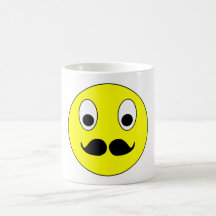 Smilie Schnurrbart smiley moustache mustache Teetassen