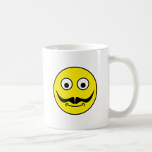 Smilie Schnurrbart smiley moustache Teetasse