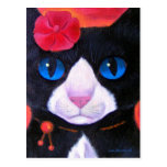 Smokings-Katzen-Schmetterlings-Malerei - multi Postkarten