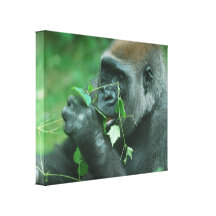 Snacking Gorilla-Leinwand-Druck Gespannter Galeriedruck