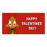 Sneaky mit Herzen mustert glückliches Valentinstag fotokarten
