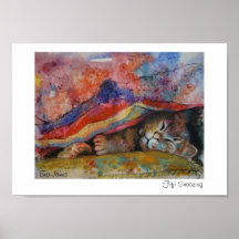 Snoozing Fifi Plakatdruck