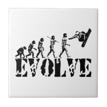 Snowboard Snowbording Sport-Evolutions-Kunst Fliesen