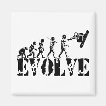 Snowboard Snowbording Sport-Evolutions-Kunst Kühlschrankmagnete