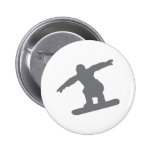 Snowboarder im Aktions-Snowboarding Anstecknadelbuttons