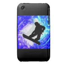 Snowboarder im Whiteout Case-Mate iPhone 3 Hülle