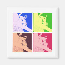 Snowboarder/Pop-Kunst Magnete
