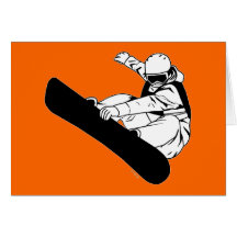 Snowboarding 3 grußkarte