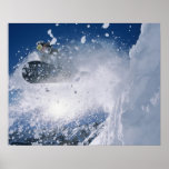 Snowboarding am Snowbird-Erholungsort, Wasatch Poster