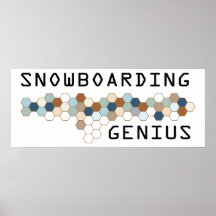 Snowboarding-Genie Plakat