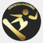 SNOWBOARDING RUNDER AUFKLEBER
