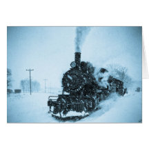 Snowbound Zug Vintag Grußkarte