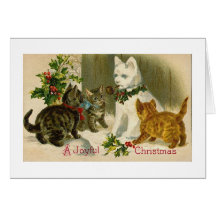 SNOWCAT VINTAGES WEIHNACHTEN GRUßKARTEN