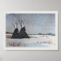 Snowdusted Tipis Plakatdruck