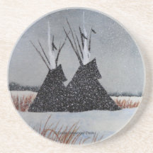 Snowdusted Tipis Untersatz