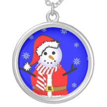 Snowman in einem Schal-Herzen Sankt-Anzugs-n Selbst Gestalteter Schmuck
